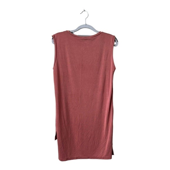 Drew Women's Modal Blend Sleeveless Pink Knit Top Size Small High Low Casual - Picture 2 of 11